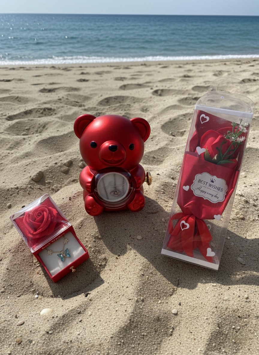 3’lü Gül & Ayıcık seti